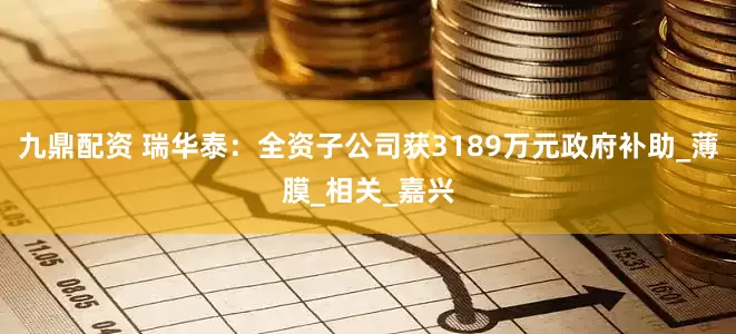 九鼎配资 瑞华泰：全资子公司获3189万元政府补助_薄膜_相关_嘉兴